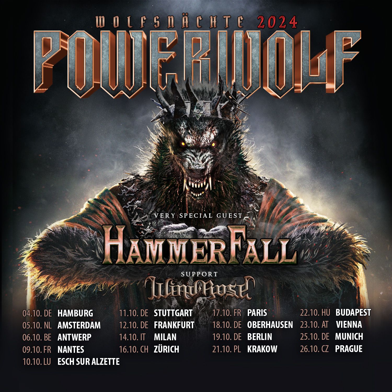 powerwolf tour 2022